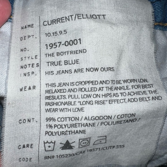 Current Elliott Boyfriend Cropped Jeans - Picture 7 of 8